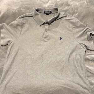 Men's Gray Polo Shirt 2xl